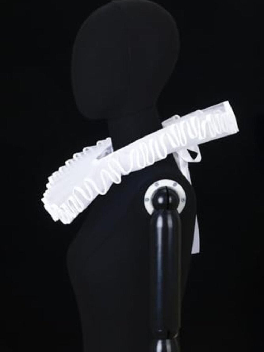 Victorian Lace Ruffle Collar & Cuff Costume Set Renaissance Neck Ruff - Picture 5 of 6